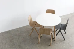 Hot Table Ronde Copenhague Cph Deux 220 Blanc Bois Naturel / Lamine - O 98 Cm - Unisexe Tables