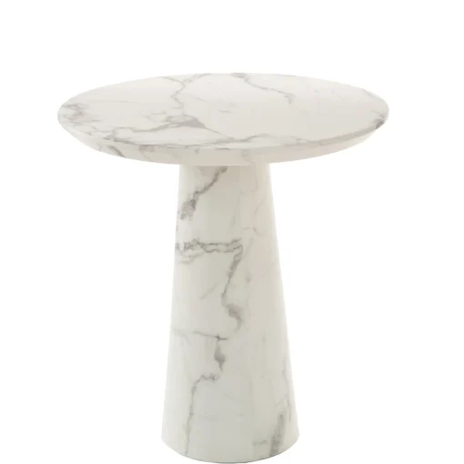 Shop Table Ronde Disc Plastique Bois Pierre/ O 70 X H 75 Cm - Resine Aspect Marbre - Unisexe Tables