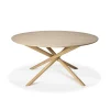 Best Table Ronde Mikado Bois Naturel / Massif - O 150 Cm - Unisexe Tables