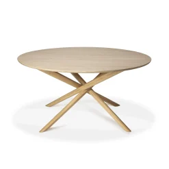 Best Table Ronde Mikado Bois Naturel / Massif - O 150 Cm - Unisexe Tables