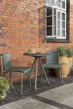 Outlet Table Ronde Nami Plastique Vert / O 65 Cm - Plastique Recycle - Unisexe Tables De Jardin