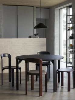 New Table Ronde Rey Bois Naturel / By Bruno Rey X Dietiker, 1971 - O 128,5 Cm - Unisexe Tables