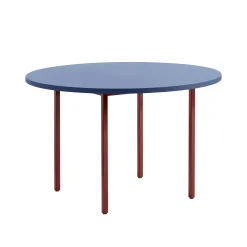 Store Table Ronde Two-Colour Bois Bleu / O 120 Cm - Mdf Valchromat® - Unisexe Tables