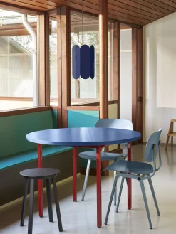 Store Table Ronde Two-Colour Bois Bleu / O 120 Cm - Mdf Valchromat® - Unisexe Tables