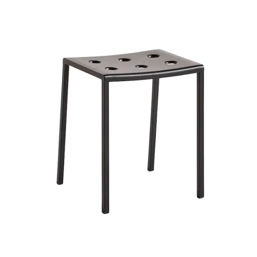 Clearance Tabouret Balcony Metal Gris - Unisexe Tabourets D'extérieur