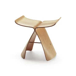 Sale Tabouret Butterfly Stool Bois Naturel / By Sori Yanagi, 1954 - Unisexe Tabourets Bas