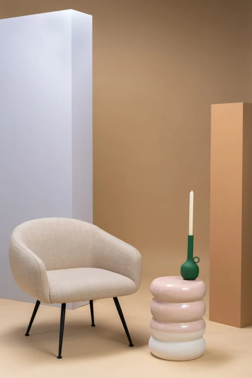 Shop Tabouret Chubby Ceramique Rose / Ceramique - O34 X H44 Cm - Unisexe Tabourets Bas