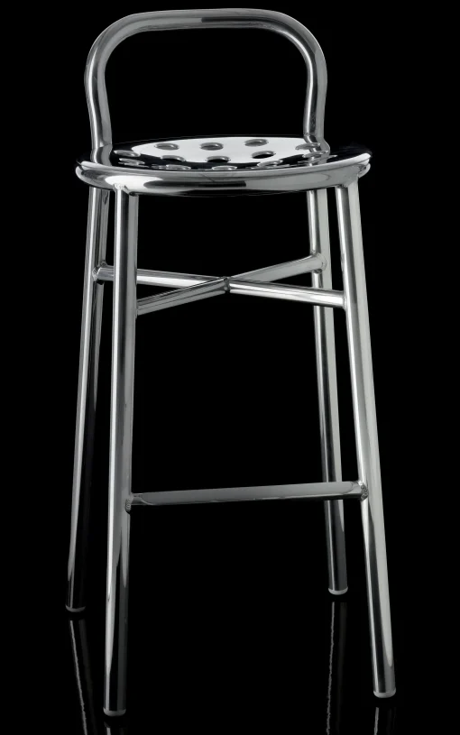 Cheap Tabouret De Bar Pipe Metal/ H 67 Cm - Unisexe Tabourets De Bar D'extérieur