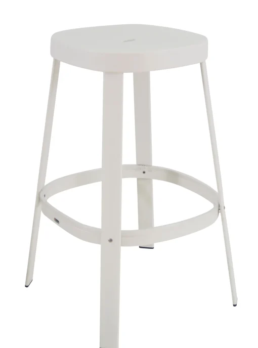 Outlet Tabouret De Bar Thor Metal Blanc / H 75 Cm - Unisexe Tabourets De Bar D'extérieur