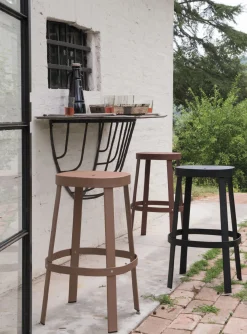 Outlet Tabouret De Bar Thor Metal Blanc / H 75 Cm - Unisexe Tabourets De Bar D'extérieur