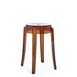 Sale Tabouret Empilable Charles Ghost Plastique Orange Marron / H 46 Cm - Polycarbonate - Unisexe Tabourets D'extérieur