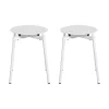 Clearance Tabouret Empilable Fromme Metal/ Aluminium - Set De 2 - Unisexe Tabourets D'extérieur
