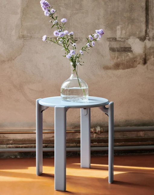 Outlet Tabouret Empilable Rey Bois Bleu / By Bruno Rey X Dietiker, 1971 - Bois - Unisexe Tabourets Bas