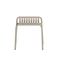Shop Tabouret Empilable Week-End Metal Beige / Aluminium - Unisexe Tabourets D'extérieur
