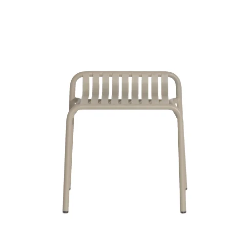 Shop Tabouret Empilable Week-End Metal Beige / Aluminium - Unisexe Tabourets D'extérieur