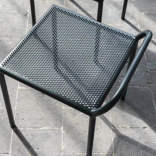 Clearance Tabouret Fontainebleau Metal Vert / Acier Perfore - Unisexe Tabourets D'extérieur