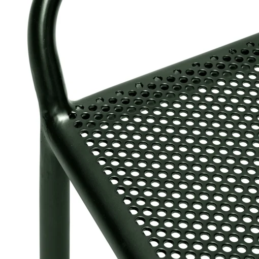 Clearance Tabouret Fontainebleau Metal Vert / Acier Perfore - Unisexe Tabourets D'extérieur