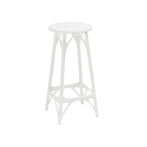 Outlet Tabouret Haut A.I. Light Plastique/ H 65 Cm - Concu Par Intelligence Artificielle / Recycle - Unisexe Tabourets De Bar D'extérieur