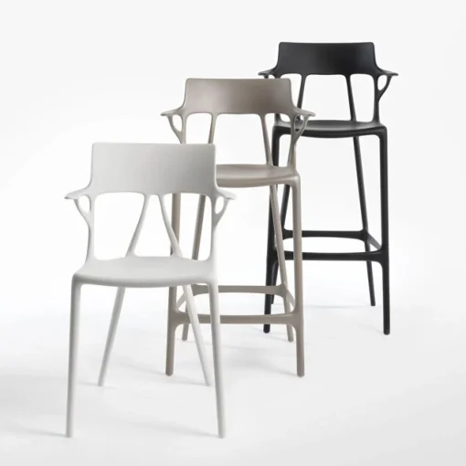 Cheap Tabouret Haut A.I Plastique/ 75 Cm - Concu Par Intelligence Artificielle - Recycle - Unisexe Tabourets De Bar D'extérieur