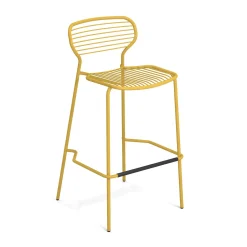 Discount Tabouret Haut Empilable Apero Metal Jaune / H 75 Cm - Unisexe Tabourets De Bar D'extérieur