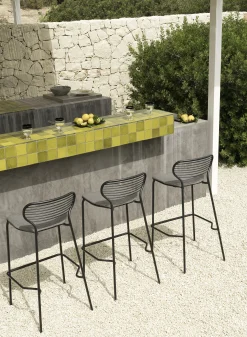 Discount Tabouret Haut Empilable Apero Metal Jaune / H 75 Cm - Unisexe Tabourets De Bar D'extérieur