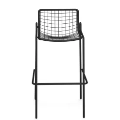 New Tabouret Haut Empilable Rio R50 Metal/ H 74 Cm - Unisexe Tabourets De Bar D'extérieur