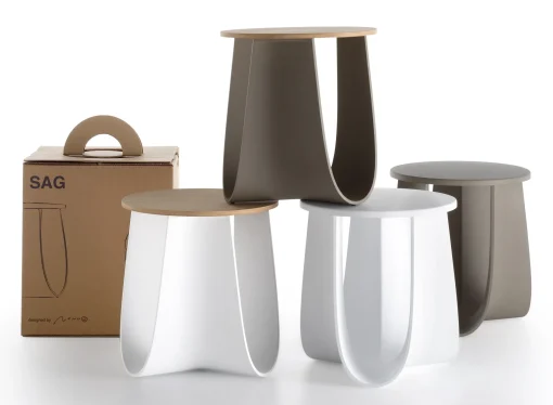 Best Tabouret Sag Plastique/ Table H 44 Cm - Assise Polyurethane - Unisexe Tabourets D'extérieur