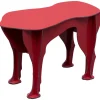 Outlet Tabouret Sultan Plastique Rouge / Table D'Appoint - L 52 X H 34 Cm - Unisexe Tabourets D'extérieur