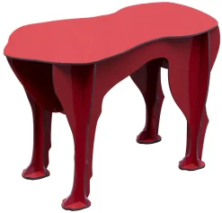 Outlet Tabouret Sultan Plastique Rouge / Table D'Appoint - L 52 X H 34 Cm - Unisexe Tabourets D'extérieur