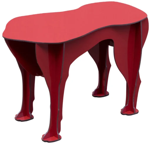 Outlet Tabouret Sultan Plastique Rouge / Table D'Appoint - L 52 X H 34 Cm - Unisexe Tabourets D'extérieur