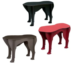 Outlet Tabouret Sultan Plastique Rouge / Table D'Appoint - L 52 X H 34 Cm - Unisexe Tabourets D'extérieur