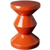Discount Tabouret Zig Zag Plastique Rouge Orange / Plastique Laque - Unisexe Tabourets Bas