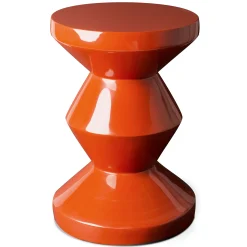 Discount Tabouret Zig Zag Plastique Rouge Orange / Plastique Laque - Unisexe Tabourets Bas