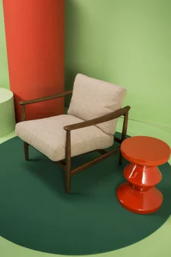 Discount Tabouret Zig Zag Plastique Rouge Orange / Plastique Laque - Unisexe Tabourets Bas