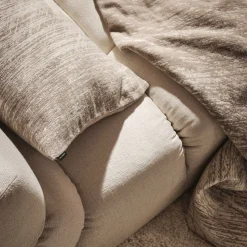 Clearance Taie D'Oreiller 65 X 65 Cm Kuiskaus Tissu Gris / Coton - Unisexe Linge De Lit