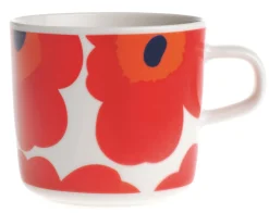 Outlet Tasse A Cafe Unikko Ceramique Blanc Rouge / 20 Cl - Unisexe Tasses Et Mugs