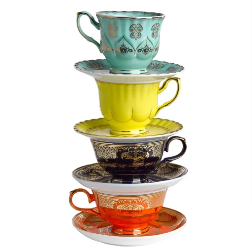Hot Tasse A The Grandpa Ceramique/ Set De 4 - Avec Soucoupes - Unisexe Tasses Et Mugs