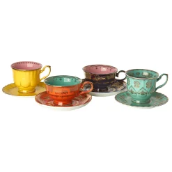 Hot Tasse A The Grandpa Ceramique/ Set De 4 - Avec Soucoupes - Unisexe Tasses Et Mugs