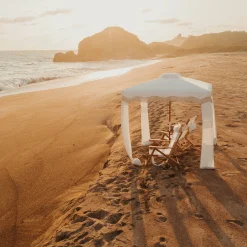 Cheap Tente De Plage The Premium Cabana Tissu Bois Blanc / 200 X 200 X H 240 Cm - Unisexe Parasols