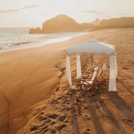 Cheap Tente De Plage The Premium Cabana Tissu Bois Blanc / 200 X 200 X H 240 Cm - Unisexe Parasols