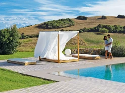 Cheap Transat Double Essenza Bois Naturel Bois / A Baldaquin - Inclinable / 170 X 215 Cm - Unisexe Bains De Soleil Chaises Longues Et Hamacs