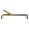 Sale Transat Inclinable A Roulettes Sand Bois Gris Bois & Gris / Teck - Unisexe Bains De Soleil Chaises Longues Et Hamacs