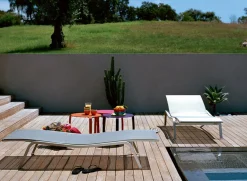 New Transat Inclinable Empilable Alize Metalmetal & Tissu/ Larg. 80 Cm - 5 Positions - Unisexe Bains De Soleil Chaises Longues Et Hamacs