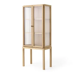 Hot Vaisselier Curiosity Verre Bois Naturel / L 70,5 X H 168 Cm - Verre Cannele - Unisexe Commodes Buffets Armoires