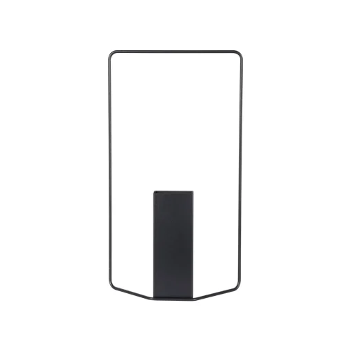 New Vase Itac Metal Noir / Rectangulaire - L 34 X H 62 Cm - Unisexe Déco Et Accessoires De Jardin