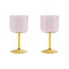 Flash Sale Verre A Vin Tint Verre Rose / Set De 2 - Unisexe Terrasses Et Balcons