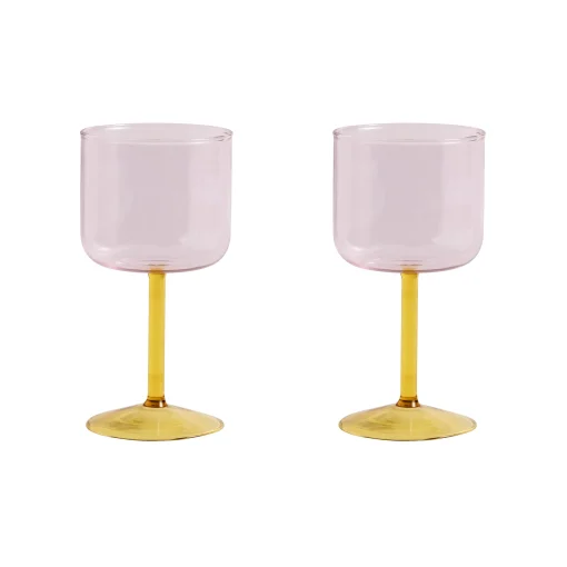 Flash Sale Verre A Vin Tint Verre Rose / Set De 2 - Unisexe Terrasses Et Balcons
