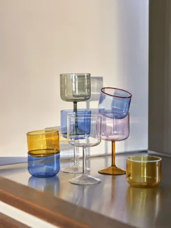 Flash Sale Verre A Vin Tint Verre Rose / Set De 2 - Unisexe Terrasses Et Balcons