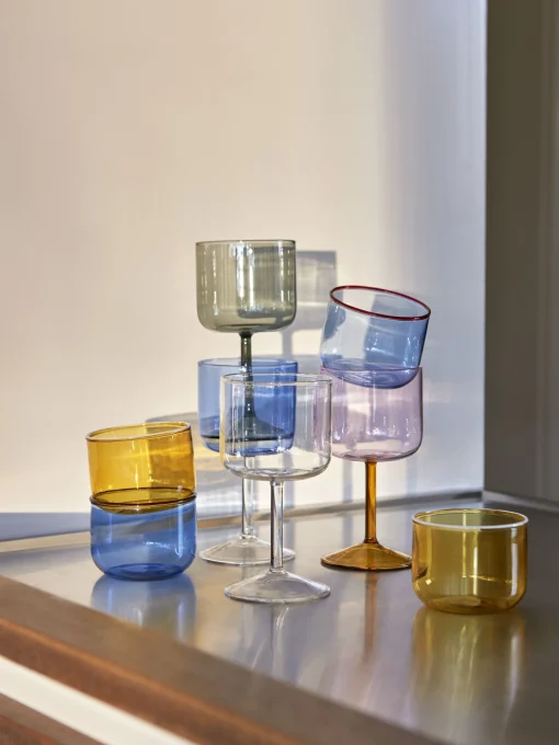 Flash Sale Verre A Vin Tint Verre Rose / Set De 2 - Unisexe Terrasses Et Balcons
