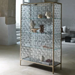 Best Sale Vitrine Echo Verre Or / L 101 X H 163 Cm - Unisexe Commodes Buffets Armoires